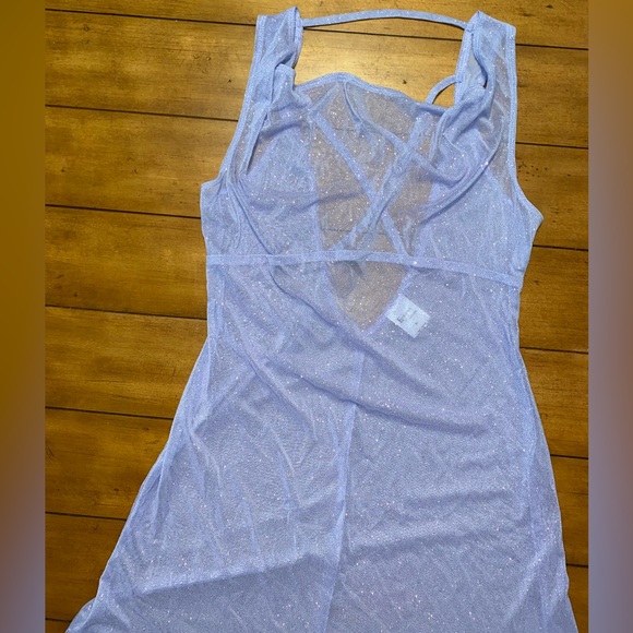 Little mermaid inspired lavender sparkly swim coverup slip dress size XL. NWOT - Picture 2 of 6